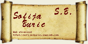 Sofija Burić vizit kartica
